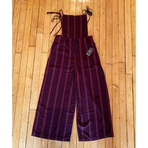 NWT Burgundy Jumpsuit Overalls Forever 21 vintage